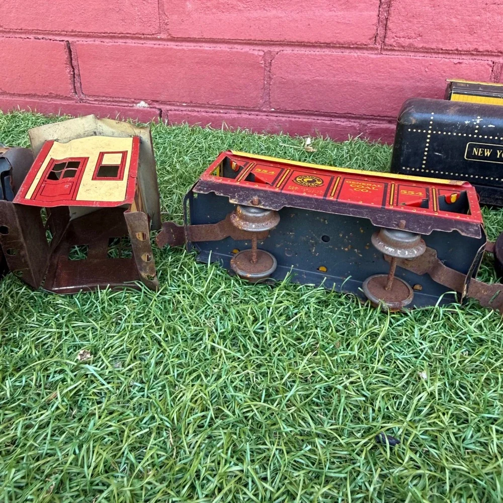 Vintage Marx Tin Litho Train Lot‎ Commodore Vanderbilt 999 NYC Reading PFE Rail